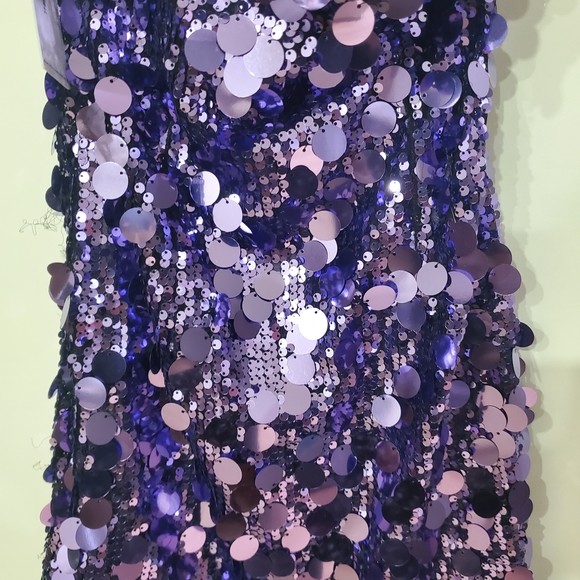 Sequin Strapless Purple Mini Dress - Picture 10 of 12